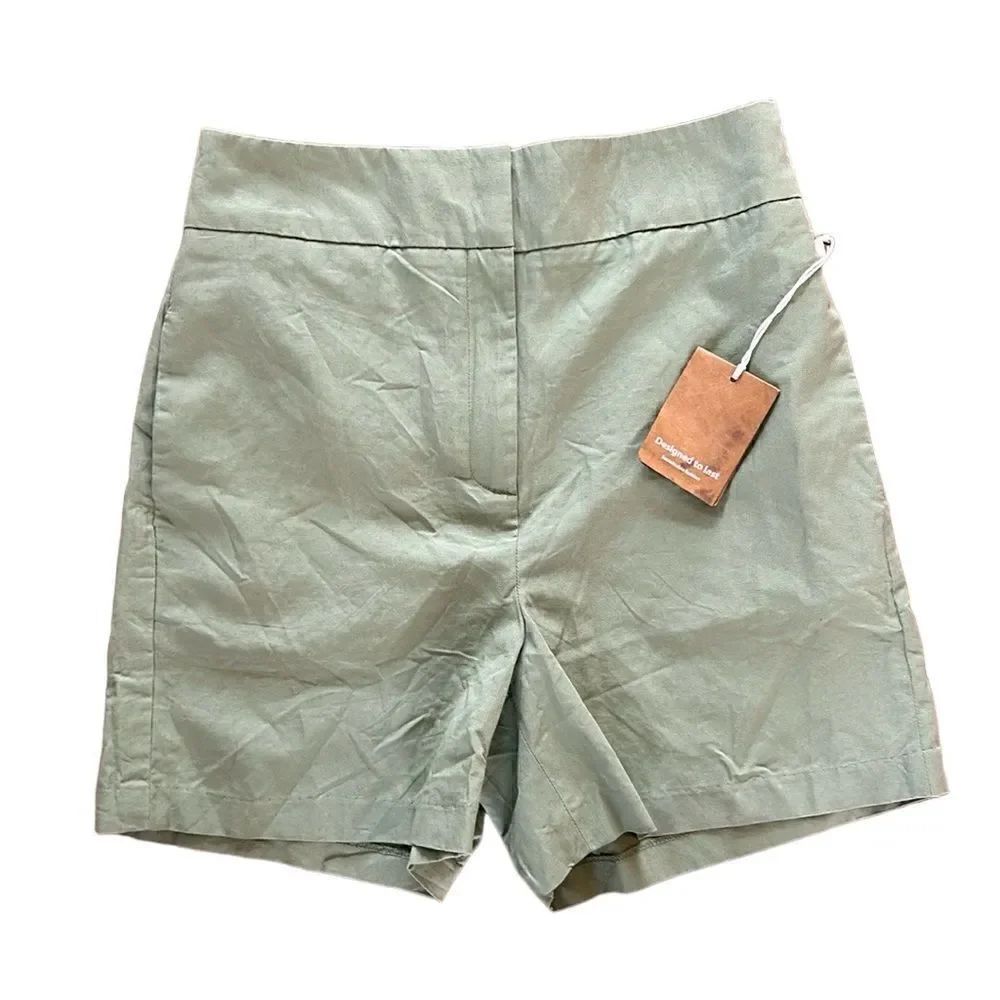 NEW Madison d’ Amelie Paris Light Green Linen Shorts